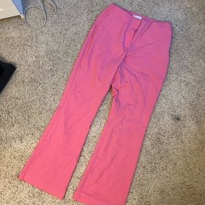 High waisted pink work pants